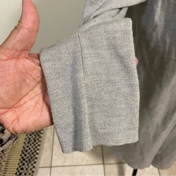 Talbots Cardigan Women’s Size large Gray Pure Merino Wool Duster Cardigan - Picture 6 of 13